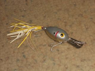Vintage Fred Arbogast Arbo - Gaster 1.  5 " Fishing Lure - Gray Scale