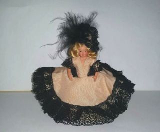 Vintage Celluloid Miniature Doll - 3 1/2 "