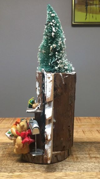 Lucy & Me 80’s RIGGLETS Bear Hollow Wood Christmas Tree Enesco Figurine READ GUC 5