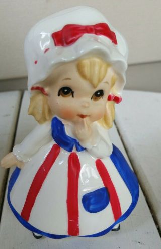 Vintage Lefton Uncle Sam and Betsy Ross Figurines,  Patriotic 4