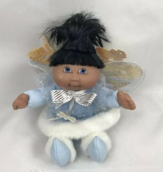 1995 Cabbage Patch Kids 8 " Mini Doll - Winter Snow Angel Black Hair Vintage Cpk