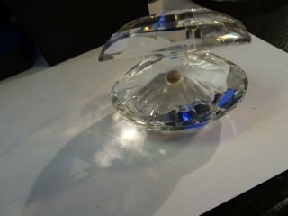Large Swarovski Crystal Figurine Clam Oyster Shell Pearl Paperweight Retired