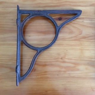 Vintage Cast Iron Industrial Shelf Brackets - 11 1/2 " X 91/2 "
