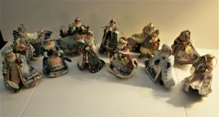11 Ashton Drake Galleries Thomas Kinkade Old World Santa Ornaments With 