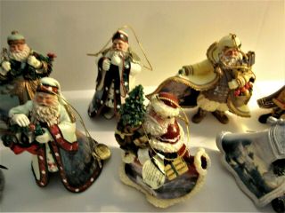 11 Ashton Drake Galleries Thomas Kinkade Old World Santa Ornaments with ' s 4