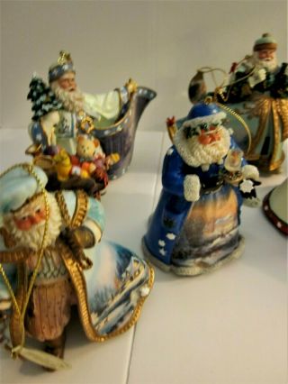 11 Ashton Drake Galleries Thomas Kinkade Old World Santa Ornaments with ' s 5