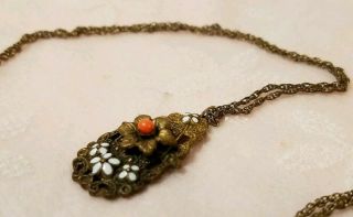 Vintage Sarah Coventry Necklace Victorian Antique Gold Tone Scb281