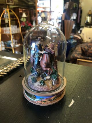 John Wayne Franklin Limited Edition Hand Painted Sculpture W/dome