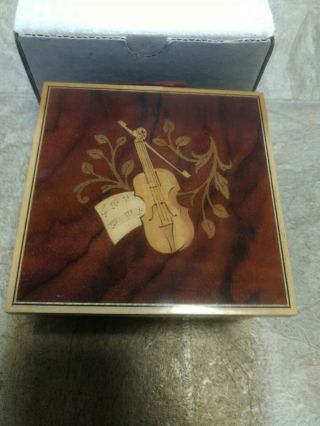Vintage Inlaid Mapsa Music Jewelry Trinket Box Made In Italy - Kellogg Mueslix
