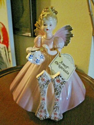 Vintage Josef Originals 11th Birthday Angel Figurine Girl Through Years All Tags
