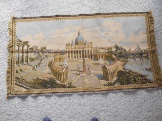 Vintage Tapestry Italy Rome Wall Hanging/rug