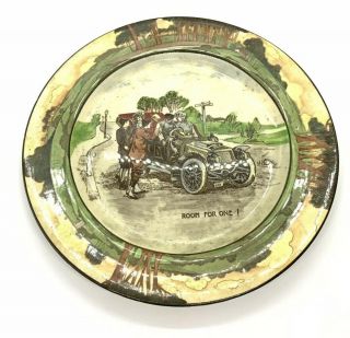 Royal Doulton Room For One Car Motoring Series Art Nouveau 9 5/8 " Pottery Plate