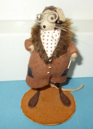 5 1/2 " Felt Mouse " Teach Yourself To Fly " By Diane Freeman Designs,  England