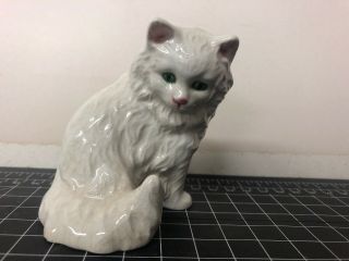 Vintage Goebel White Persian Cat Porcelain Figurine West Germany Ck 13