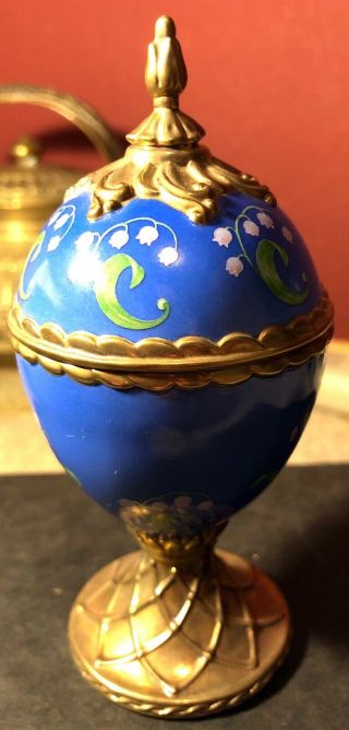 House Of Faberge Musical Egg Lily Of The Valley Tchaikovsky Sugarplum Fairy 24k