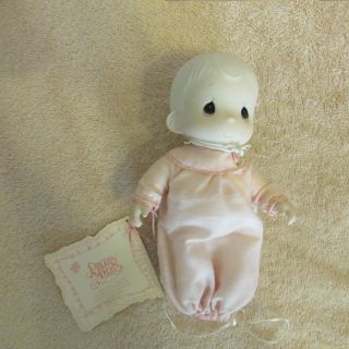 Vintage 1984 Precious Moments Open Edition Porcelain 8 " Baby Doll Trish (b - 1)