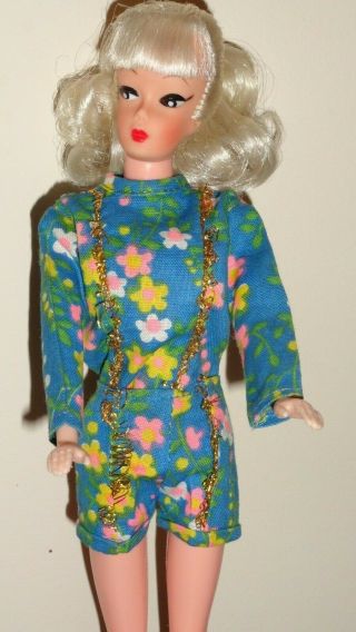 Vintage Barbie Clone Maddie Mod Summer Floral Cotton Shorts Set W/shoes No Doll