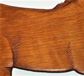 Old HORSE Hand Carved Wood Plaque Wall Art Sculpture Statue Figurine Vintage 22 