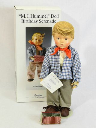 1983 M.  I.  Hummel Goebel Porcelain Doll 15 " Birthday Serenade Boy
