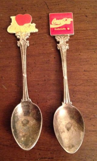 Vintage Coca Cola Collectors Spoons Set Of 2 Made In Zealand