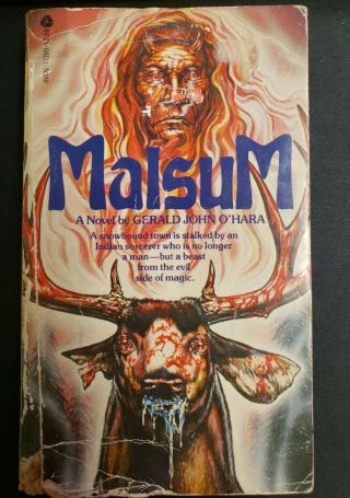 Malsum,  1st Edition 1981.  Antique Fiction Paperback Psychotic Deer Story