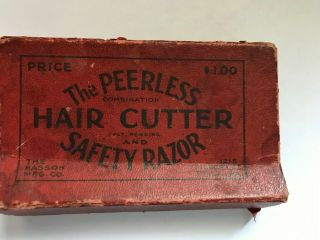 Peerless Combination Hair Cutter And Safety Razor Antique Madson Co Phila Pa