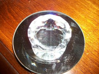Swarovski Crystal Diamond Shape Paperweight & Mirror No Boxes