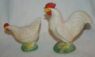 Vintage White Chicken Salt and Pepper Shakers Japan 3