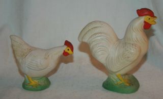 Vintage White Chicken Salt and Pepper Shakers Japan 5