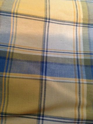 Longaberger Fabric Lined Window Valance - Cornflower Plaid