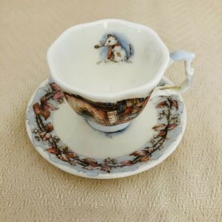 Royal Doulton Brambly Hedge All Four Seasons Miniature Tea Cup & Saucer Set 5