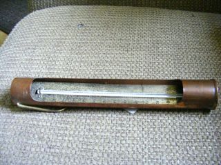 Vintage Antique Hanging Brass Thermometer Taylor Bros.  Rochester N.  Y 1887