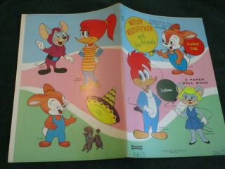 Woody Woodpecker And His Friends Uncut 1963 Saalfield Paper Doll Book
