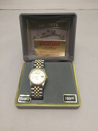 Vintage Dufonte By Lucien Piccard Men’s Quartz Twotone Wrist Watch