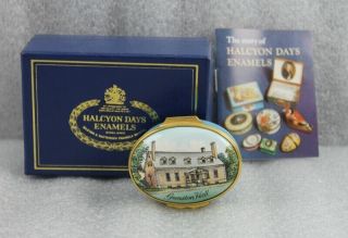 Halcyon Days Enamel Gunston Hall Oval Trinket Box