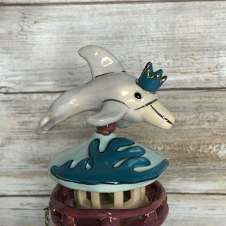 Blue Sky Clayworks The Dancing Dolphin Lighthouse Tealight Candle Votive Holder 2