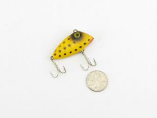 Unmarked 2” Yellow Red White Plastic Fishing Lure Plug Bait