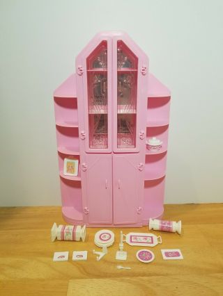 Vintage Mattel 1987 Barbie Sweet Roses 3 Piece Wall Unit Furniture Playset Boz