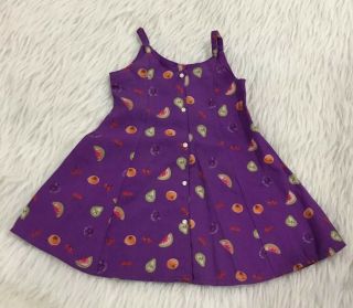 Vintage American Girl Purple Fruit Dress By Peasant Company