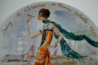 Daisy - D ' Arceau - Limoges - Les Femmes Du Siecle 1925 Plate Signed Fr Ganeau 1977 2