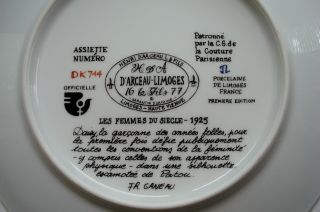 Daisy - D ' Arceau - Limoges - Les Femmes Du Siecle 1925 Plate Signed Fr Ganeau 1977 5
