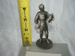 Vintage Franklin Colonial Pewter Metal Figure Statue 1974 The Silversmith