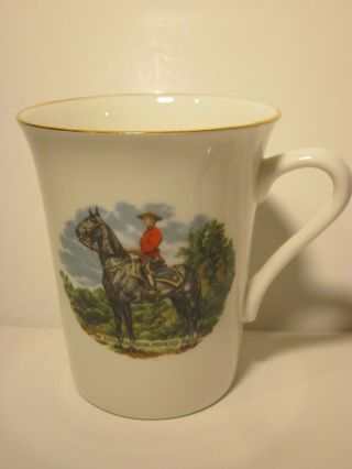 Royal Canadian Mounted Police Porcelain Mug Canada Rcmp Mounties Cup Bone China