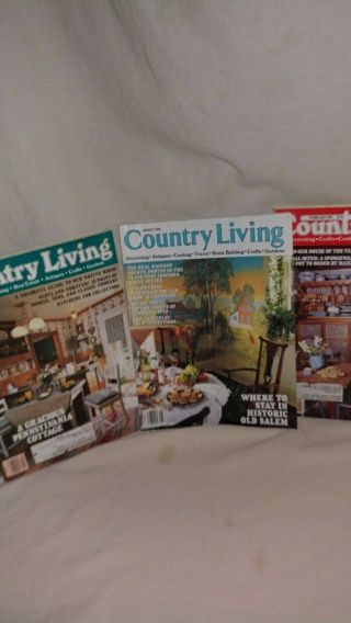 3 Vintage Issues Of Country Living