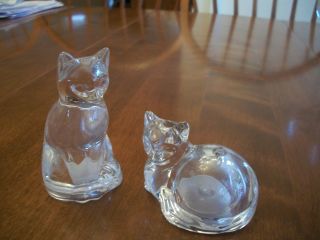 Lenox Crystal Cat Salt & Pepper Shakers