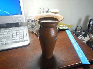 Very Old Hand Hammered Copper Vase Dovetail Made Sides Old Estate 7 Inch