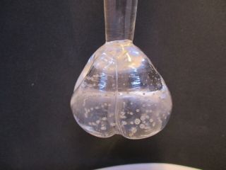 Clear Glass Bubble Bottom Paperweight Bud Vase 3