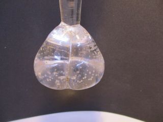 Clear Glass Bubble Bottom Paperweight Bud Vase 4