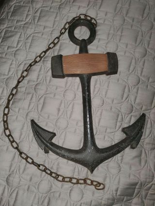 Vintage 1968 Anchor Large Wall Decor By Sexton 20 " Nautical