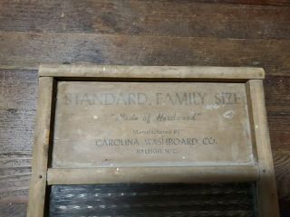 Antique Carolina Washboard Co.  